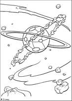 coloriage la planete au tresor